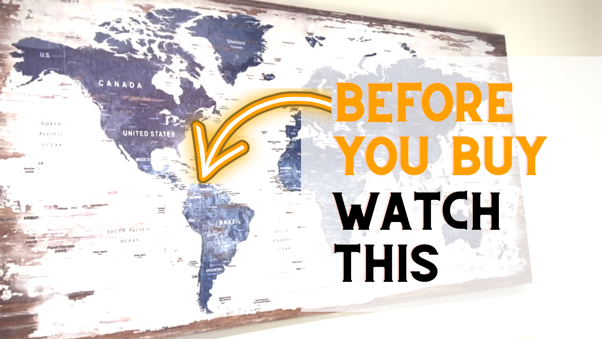Watch Teal Decor World Map Canvas Wall Art Pictures Review on Amazon Live