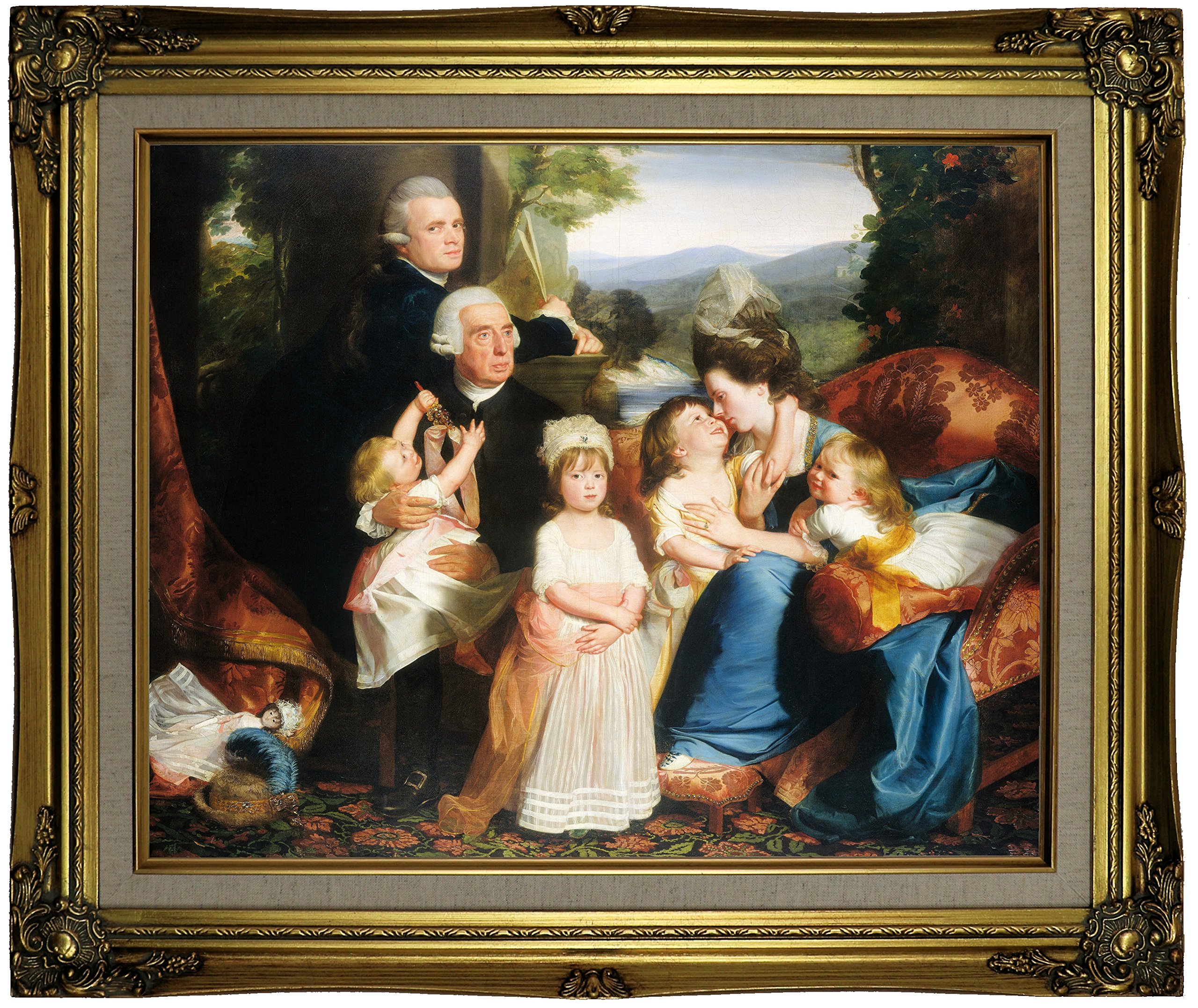 Historic Art GalleryFamily 1776 by John Singleton Copley Framed Canvas Print, 16" x 20", Ornate Gold Lined