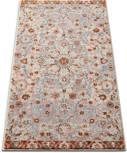 Miniatura 4 de Well Woven Celestial Boho Medallion - Alfombra de área de 2 x 4 pies (2 pies 3 pulgadas x 3 pies 11 pulgadas), color rosa polvoriental, marfil,