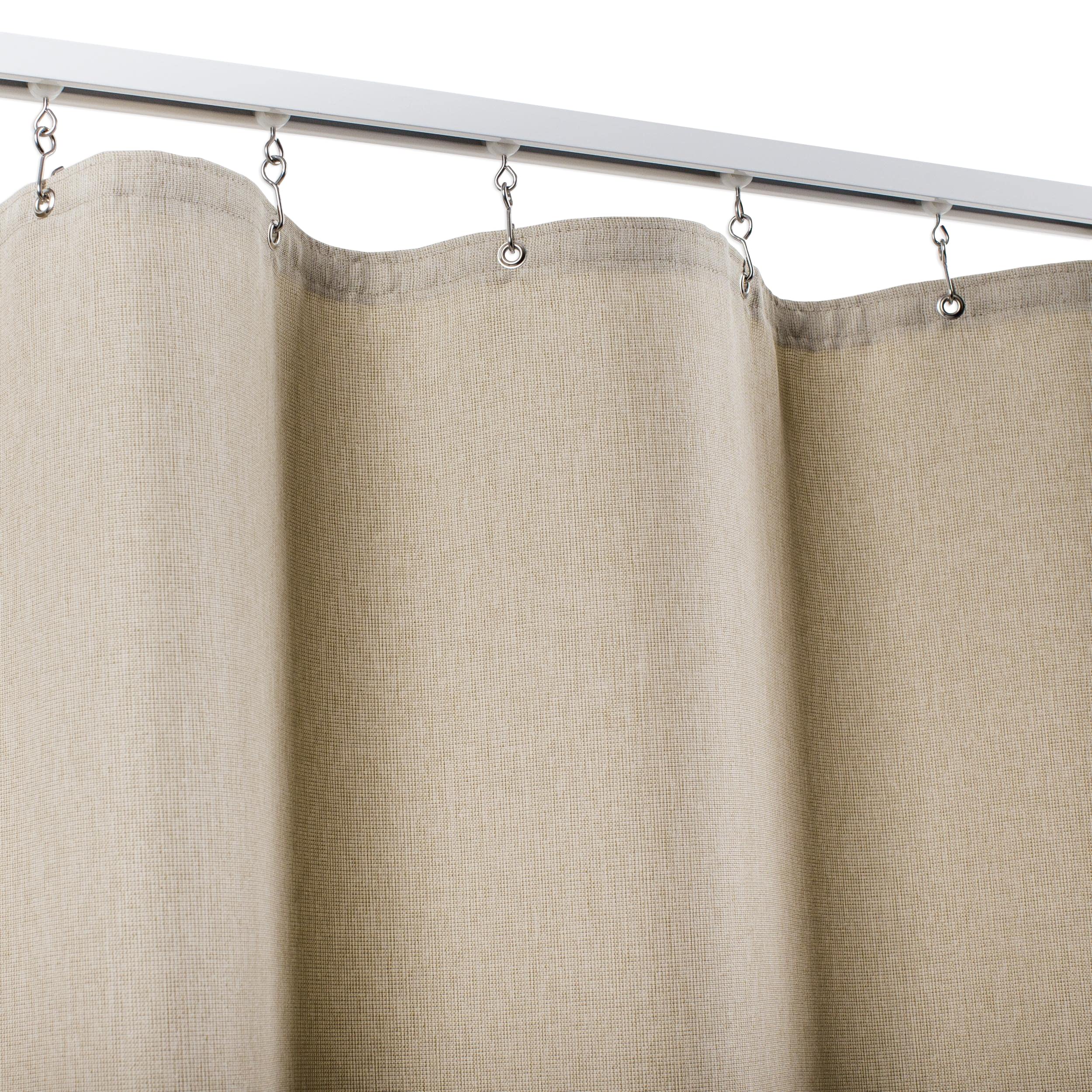 Room Divider Curtains - Curtains for Ceiling Mounted Curtain Track to Create a Private Space or Divide a Room - Handcrafted in The USA - Anchorhead Tan, 138 W x 96 H