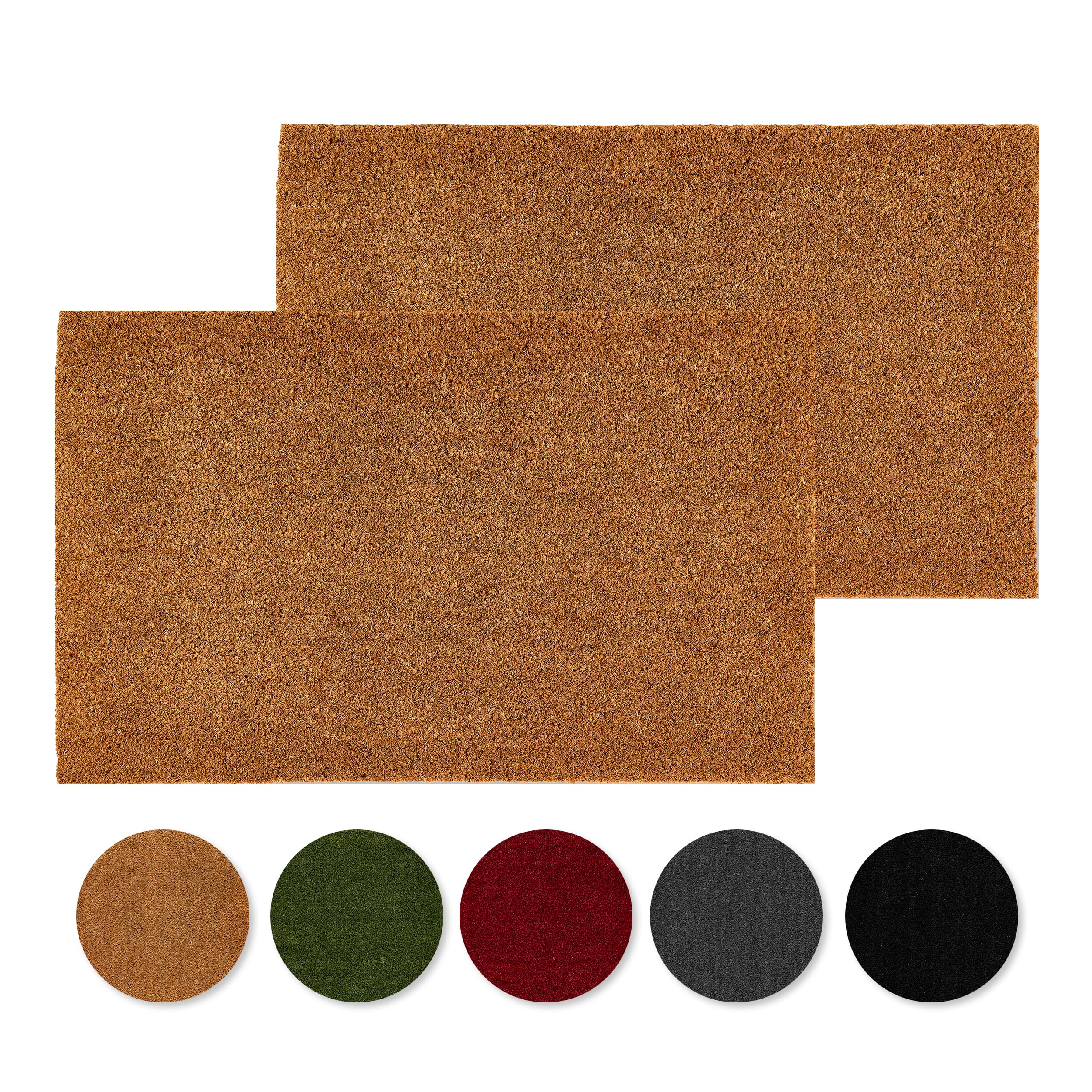 Tappeto Antiscivolo In Cocco Su Misura – 40x60 Cm (2 Pezzi), Fibre Naturali, Antibatterico, Made In Italy
