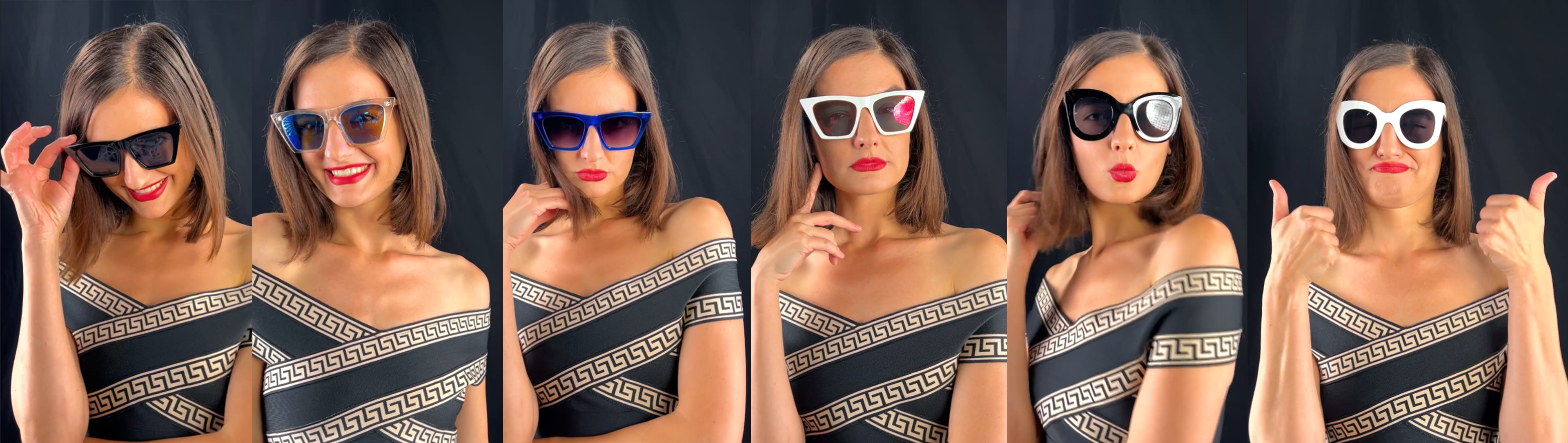 FEISEDY Vintage Polarized Square Cat Eye Sunglasses Women Trendy