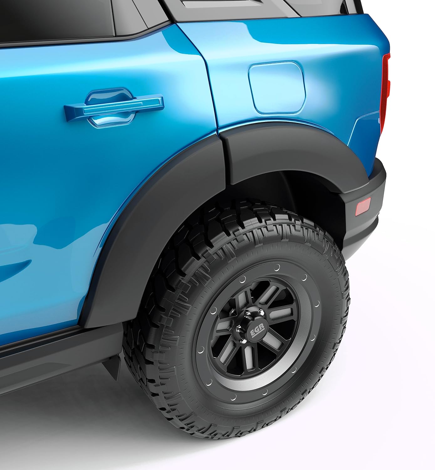 Close-up of rear EGR fender flare on Ford Bronco Sport