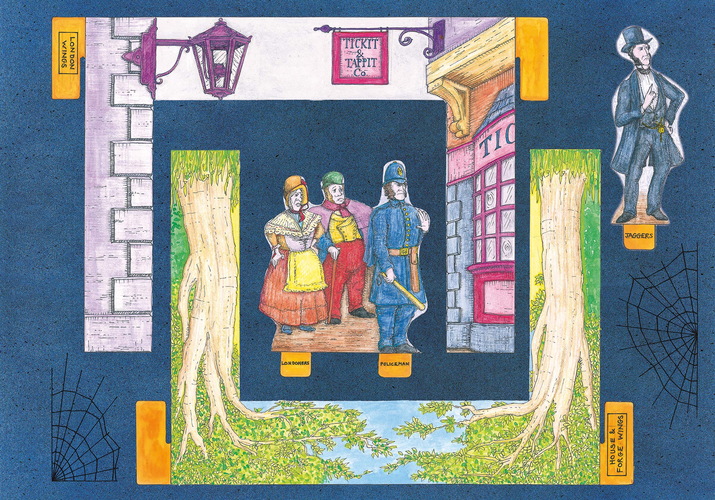 Charles Dickens - Teatro giocattolo Great Expectations, 46 x 38 x 28 cm