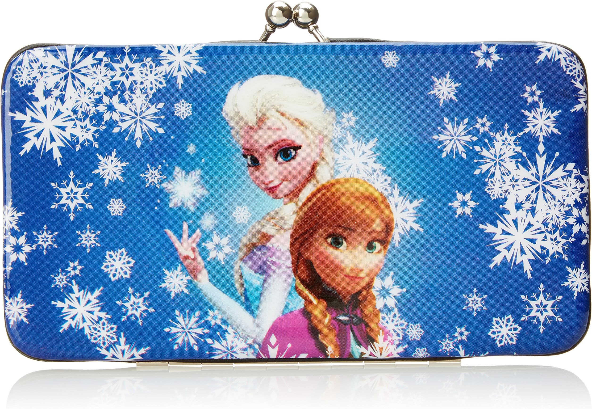 Concept One Handbags Frozen Sublimation Print SNowflake Kiss Lock Wallet