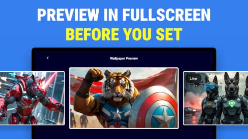 Animal Hero Wallpapers Live – Super Animals HD & 4K Lions – vue 3