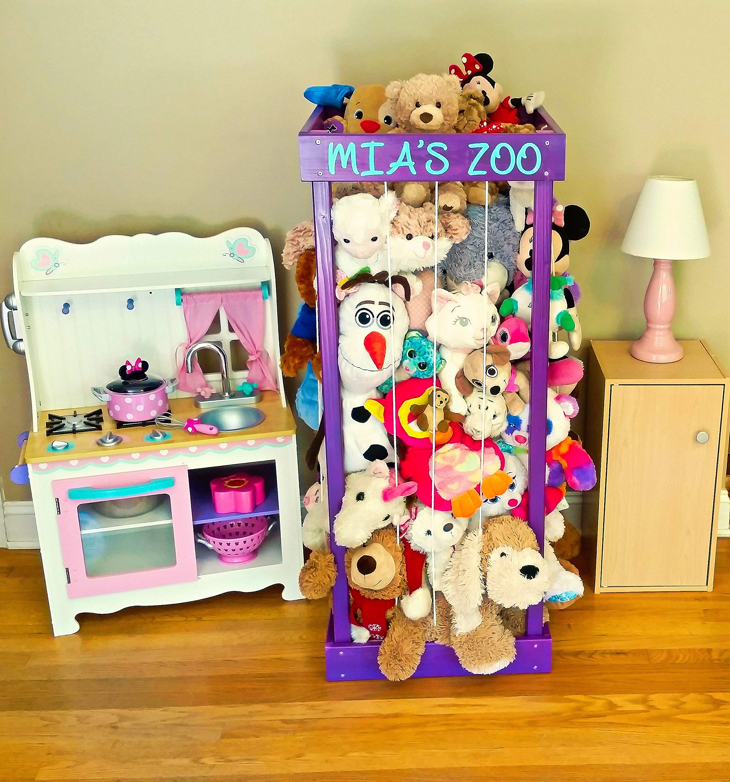 Buy 2', 32", 3', 4' Personalized Stuffed Animal Zoo, Wood Animal Holder