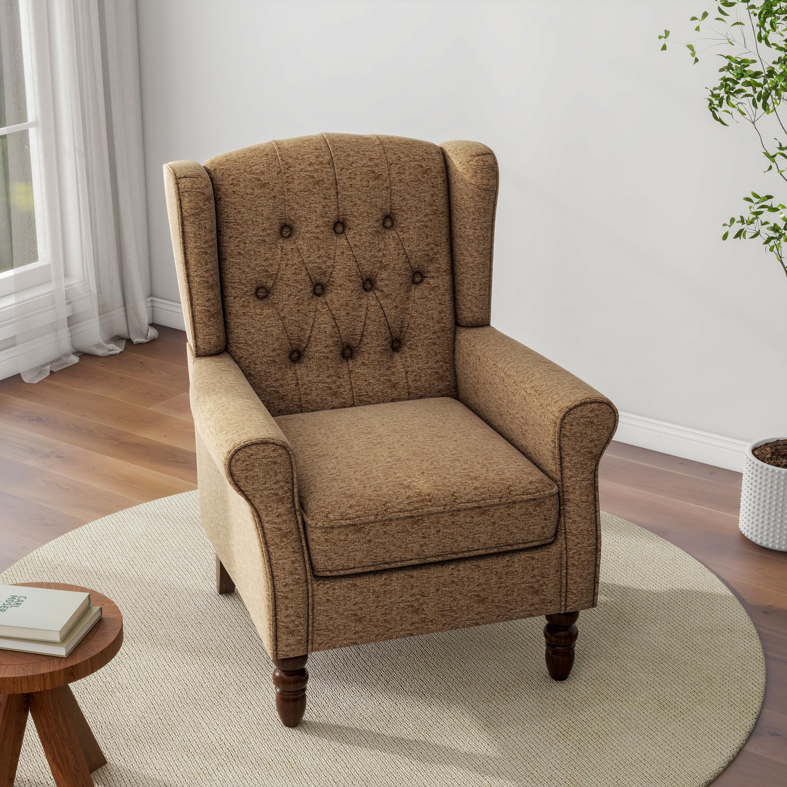 DREAMSIDEA Tufted Wingback Chair