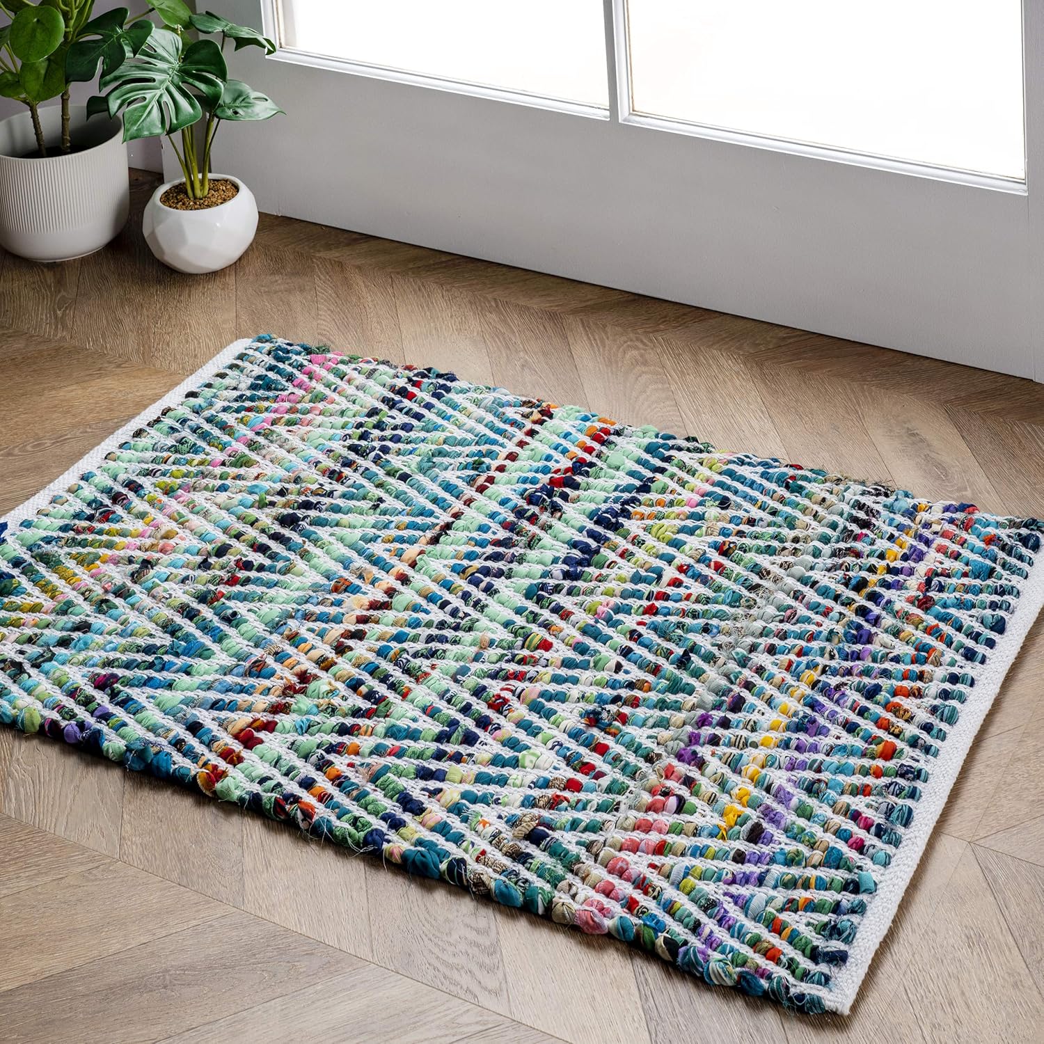 nuLOOM Rochell Hand Woven Chevron Area Rug, 3x5, Green