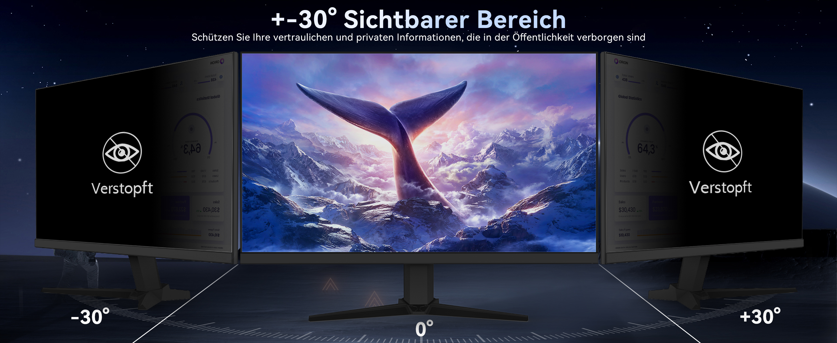 Privacy Shield | Anti Glare & Anti-Blue Light | Eye Protection