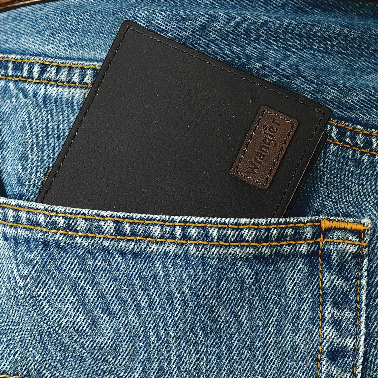 Wrangler Bifold Wallet for Men, Genuine Leather, Gift for Him | Gift for Him - Image 5