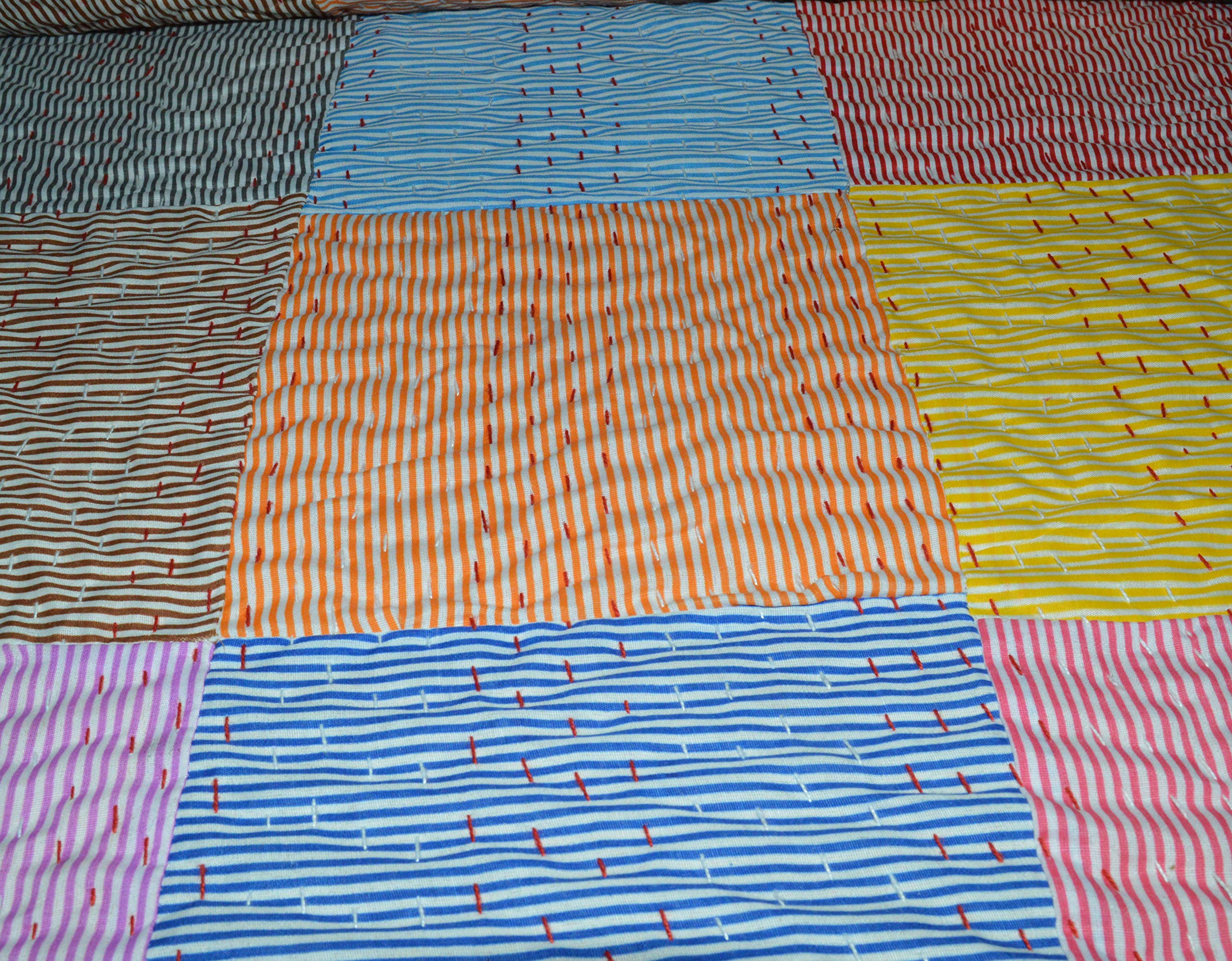 YUVANCRAFTS Indian Traditional Vintage Patchwork Kantha Quilt 100% Cotton Queen Quilt Kantha Throw Blanket Bedspread