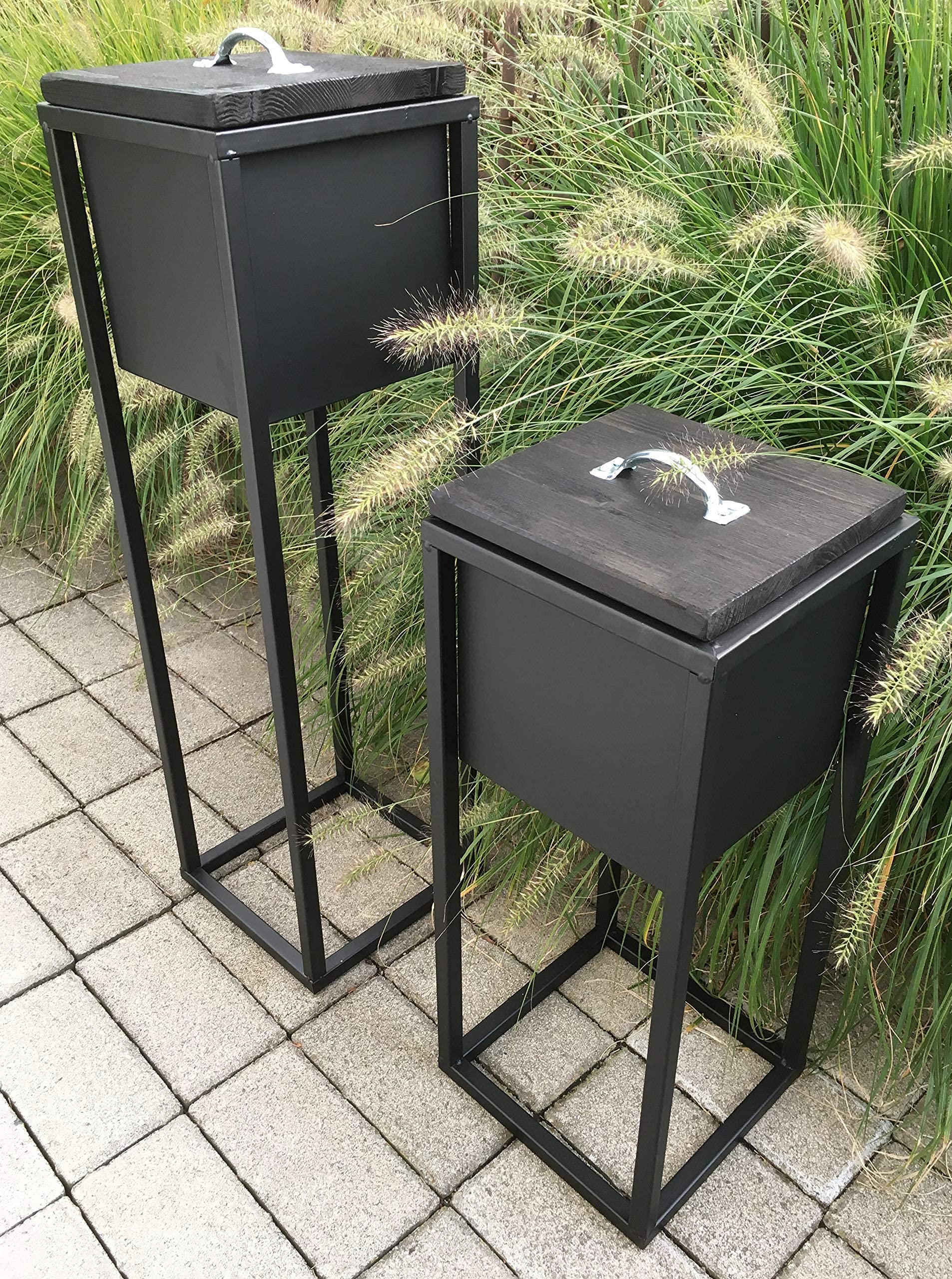 Wachsfresser | Kerzenfresser | Schmelzlicht schwarz Steher Set Gartenfeuer Wachsbrenner Wachsfresser Dauerbrenner Outdoor Kerze