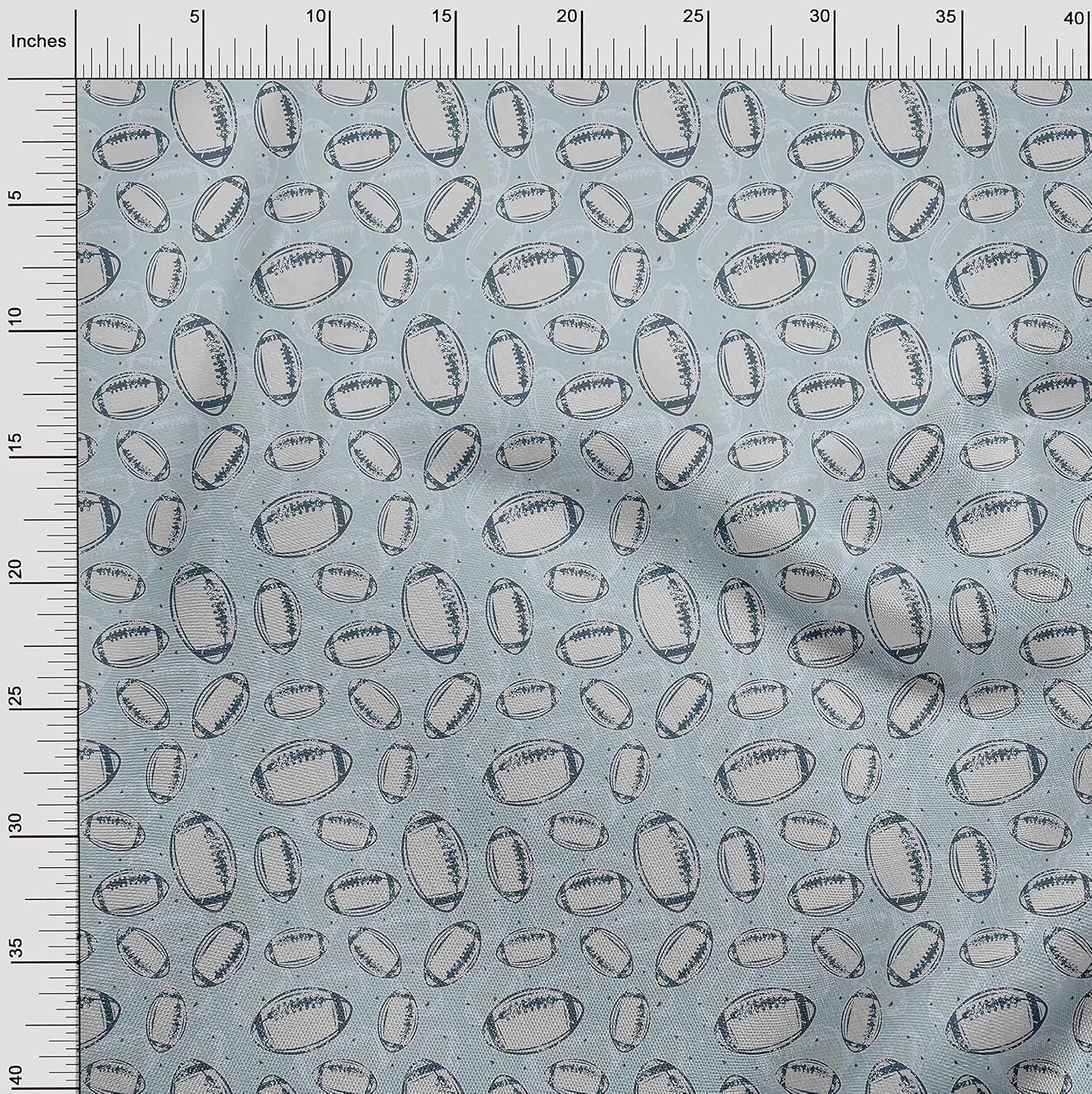 oneOone Viscose Chiffon Light Blue Fabric Sports Craft Projects Decor Fabric Printed By The Yard 42 Inch Wide-aB