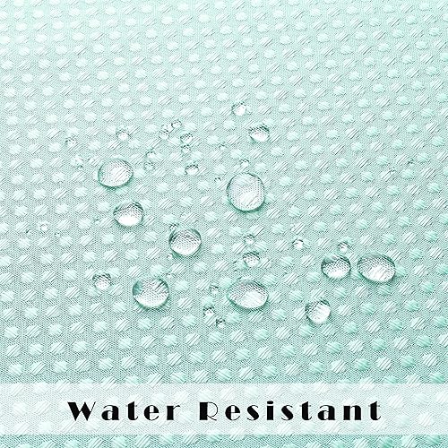 Miniatura 3 de Central Park Cortina de ducha con tejido de gofre, color blanco aguamarina, resistente al agua, con estampado degradado, para baño, spa, hotel,