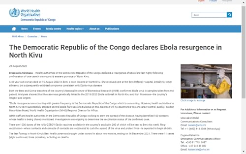 Ebola Marburg Outbreak Map