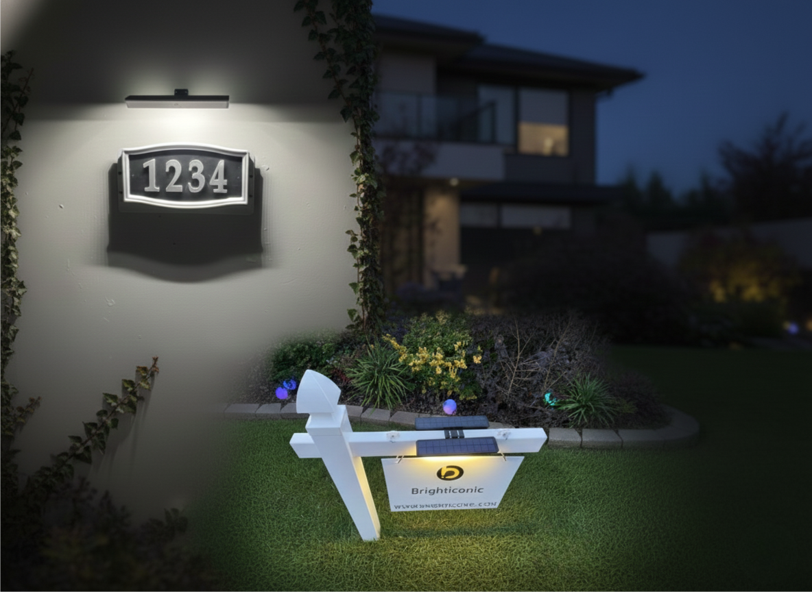 SOLAR LIGHT To ILLUMINATE Security Yard Signs Wunderlight