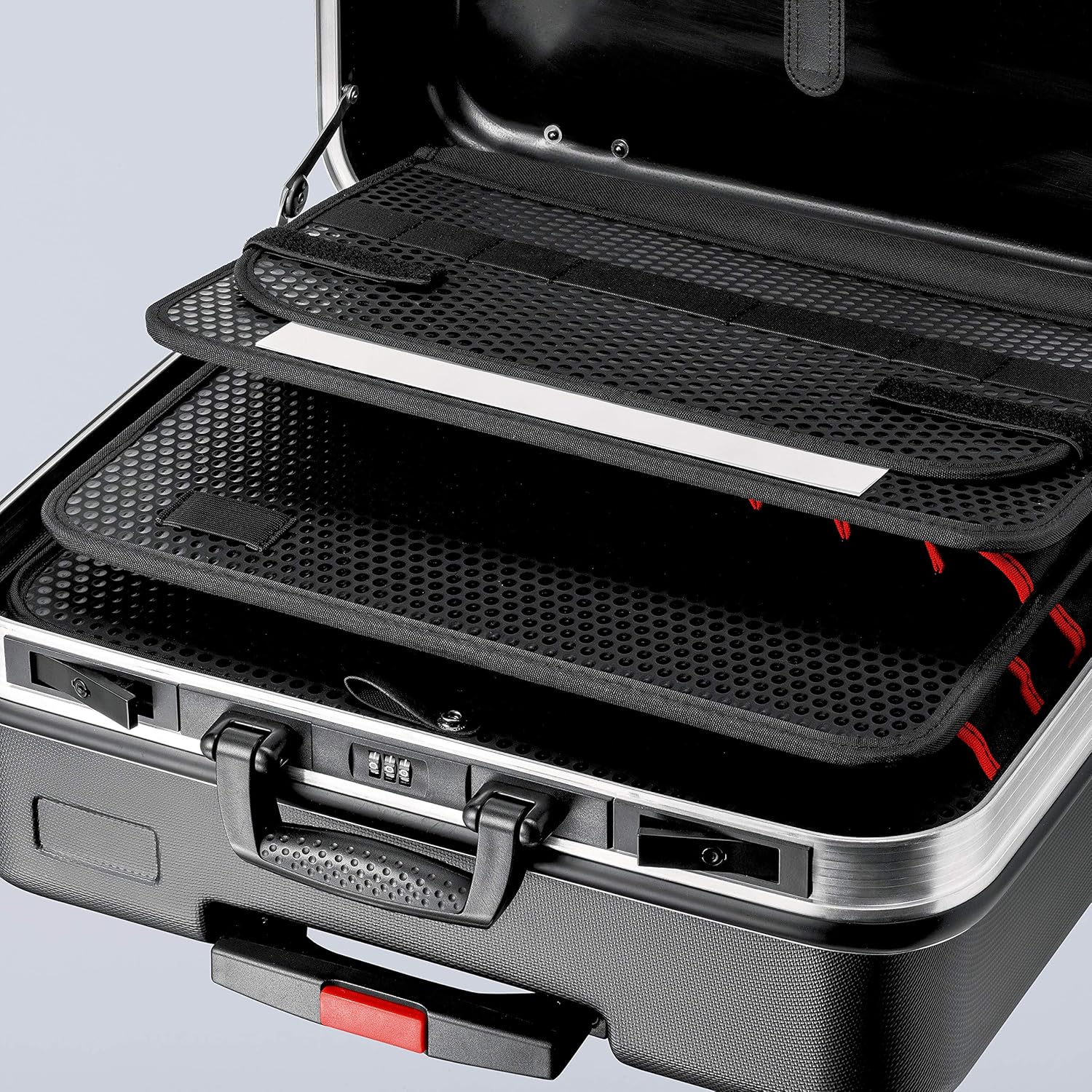 KNIPEX Tool Case "Big Basic Move", Empty, on Wheels, Telescopic Handle, 54 Inserting Options, 33 L Volume, Tool Trolley, Rolling Toolbox, 00 21 06 LE