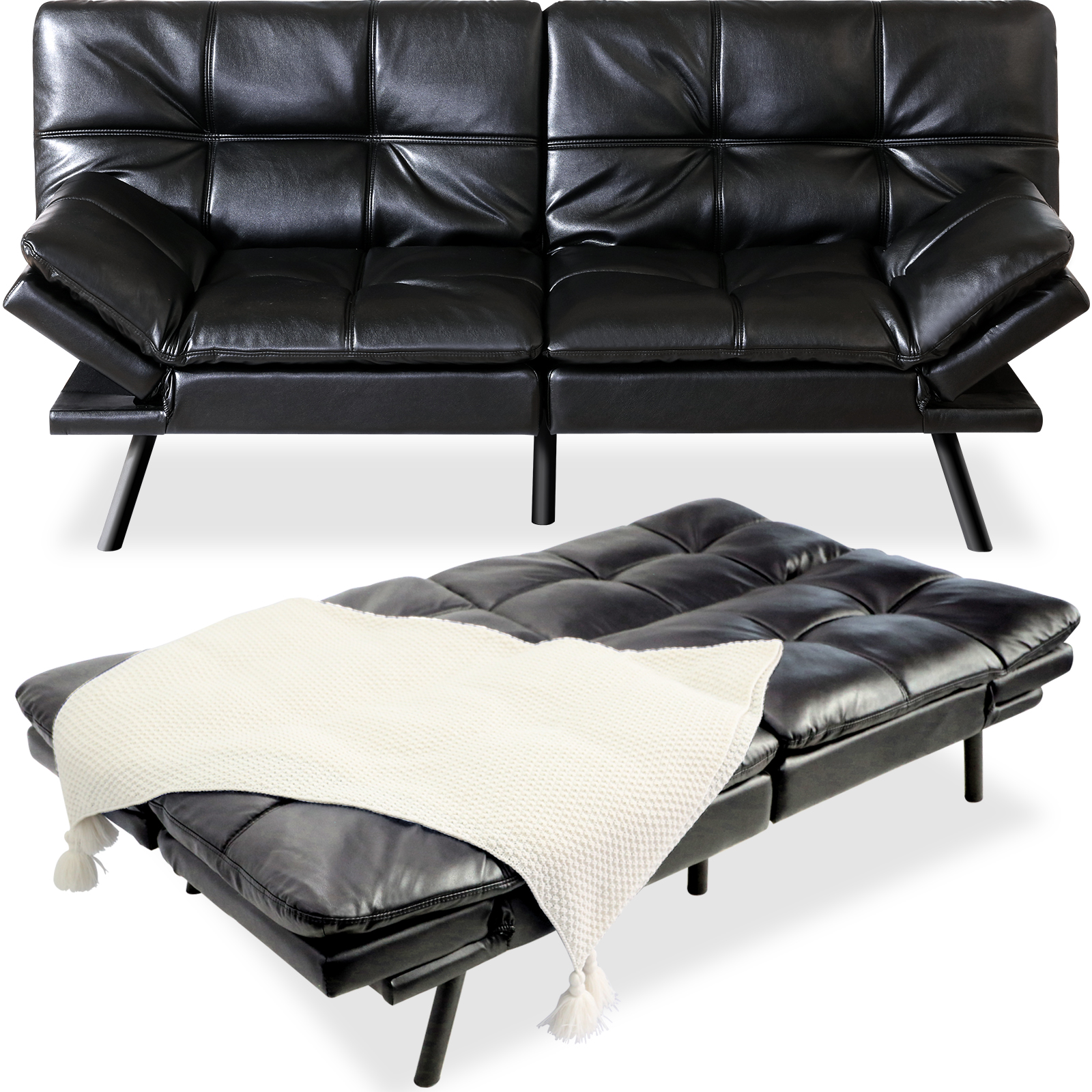 Futon Sofa Bed,Sleeper Sofa Bed Couch for Living Room,Modern Futon
