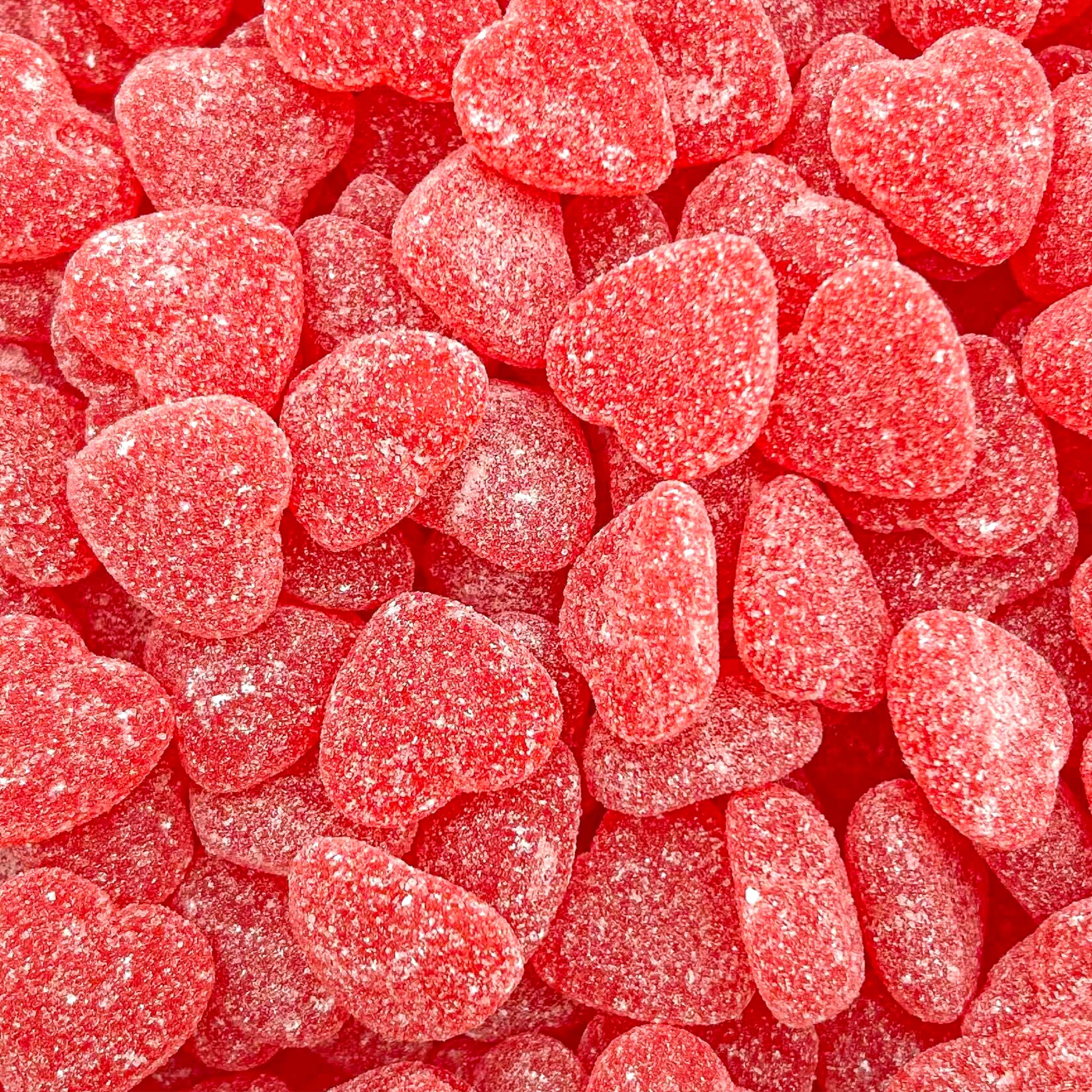 Candy Hearts | 2-Pound Bag | Valentines Candy | Cherry Hearts | Jelly Candies | Sugar-Dusted, Gelatin-Free Cherry Treats for Gifting and Snacking