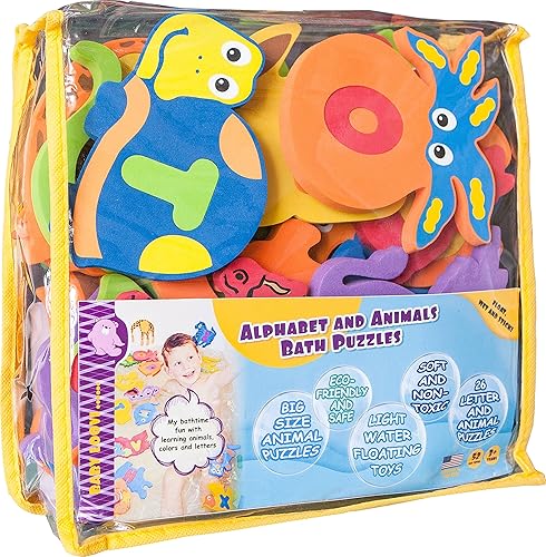 Letras Alfabeto juguetes educativos para niños de espuma con organizador (26 puzzles - 52 artículos).