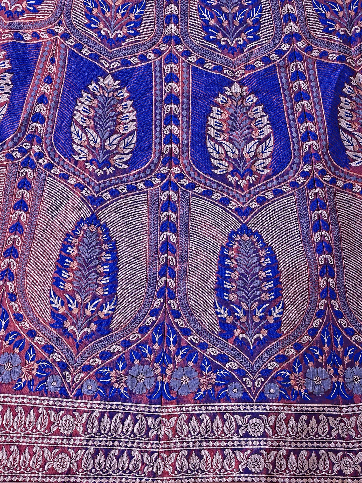 PURVAJA Lehenga Choli damski zestaw ze sztucznego jedwabiu, półszyty