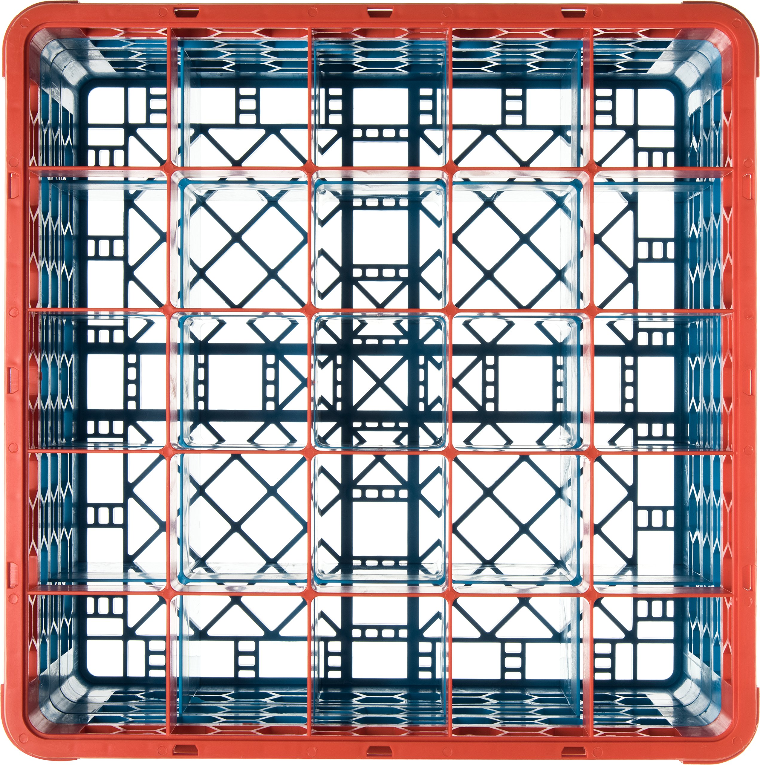 CFS RG25-3C412 OptiClean 25 Compartment Glass Rack with 3 Extenders, 8.72