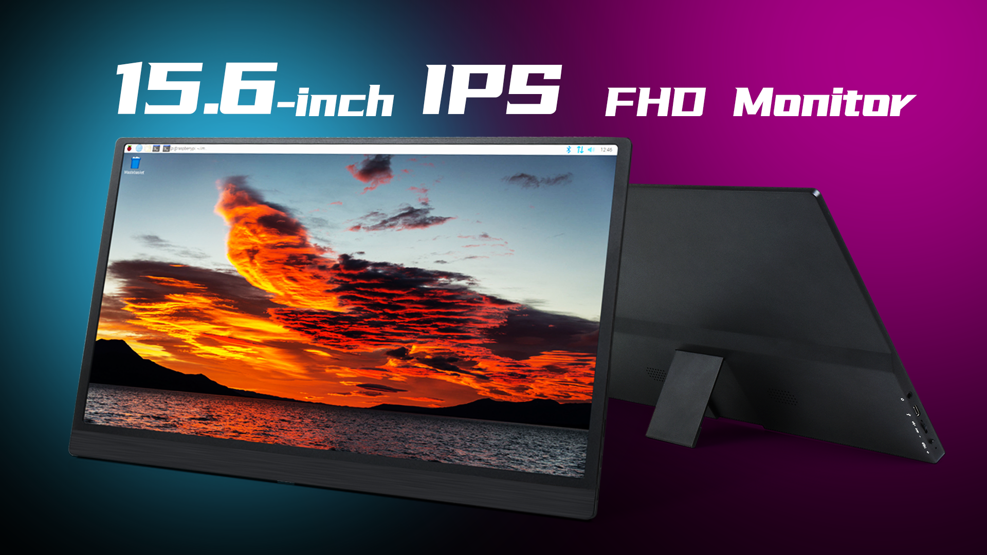 Produktbild von Waveshare 18,5″ Kapazitives Touch-Display – 1920×1080 Full HD, Für Raspberry Pi, Jetson, Windows