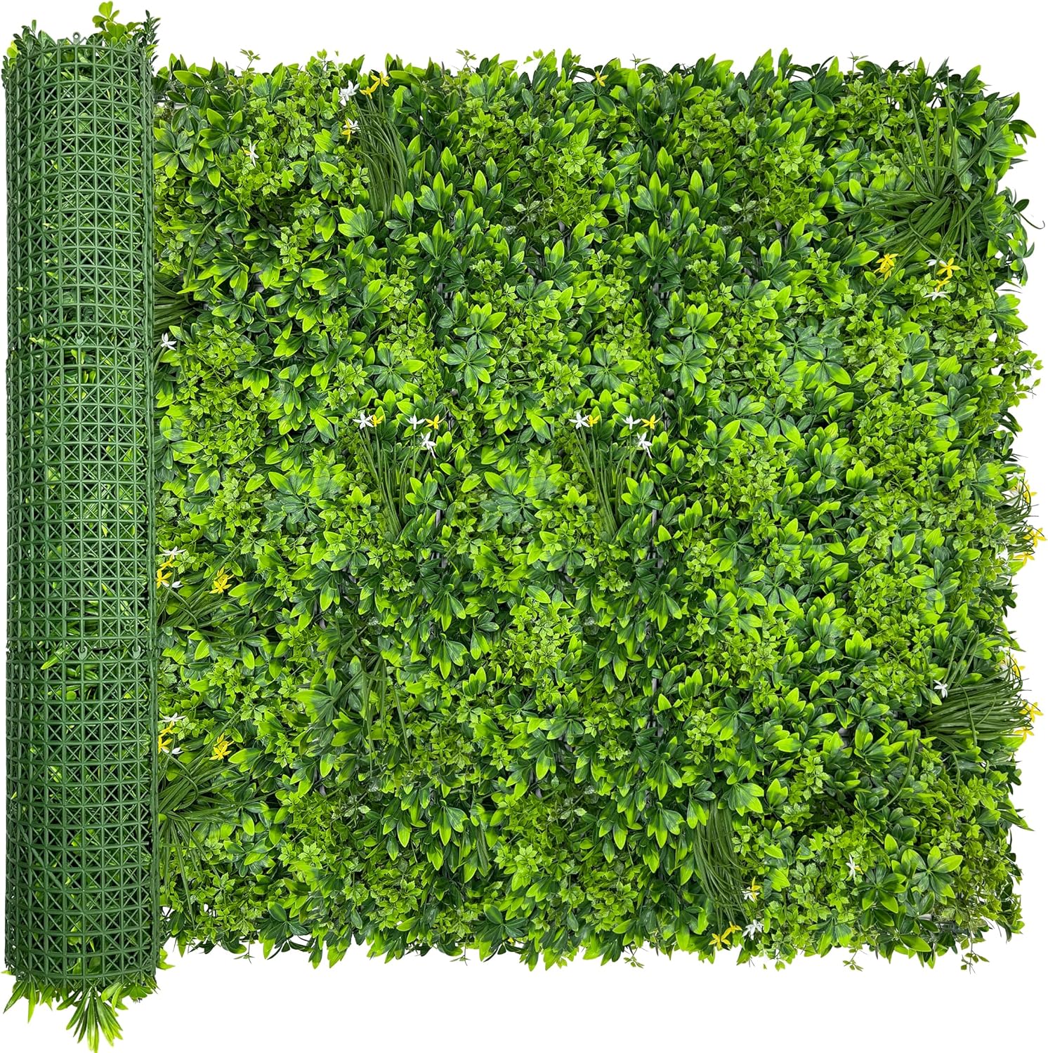 artificial plant wall roll: 4ft x10ft (40 sqft) uv-anti ivy privacy fence screen faux greenery panels backdrop boxwood ivy vine leaf hedge fence for indoor outdoor green decor greenery 48x120 in