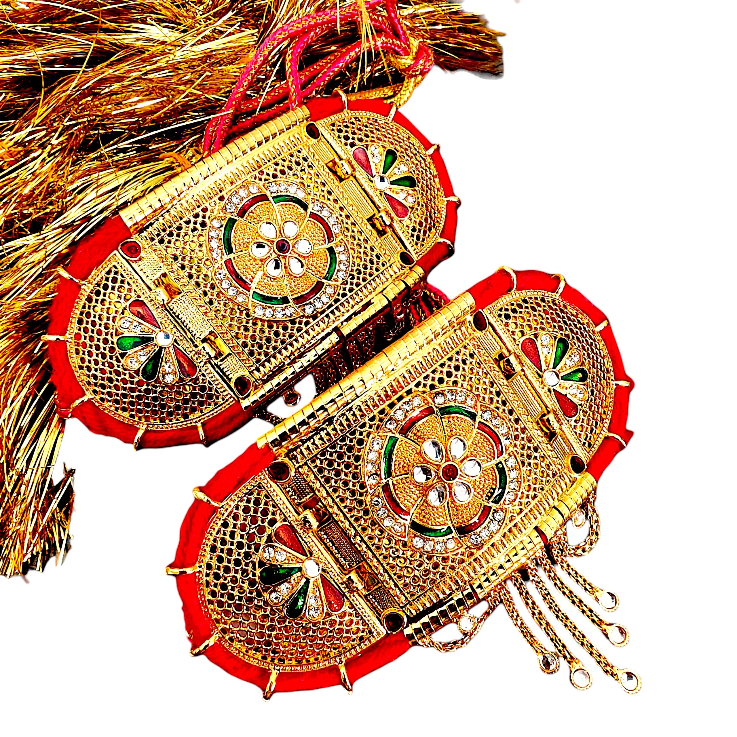 Rajasthani Style Wedding Bajuband Jewelry Set For Women & Girls (Pack Of 2)-image-18