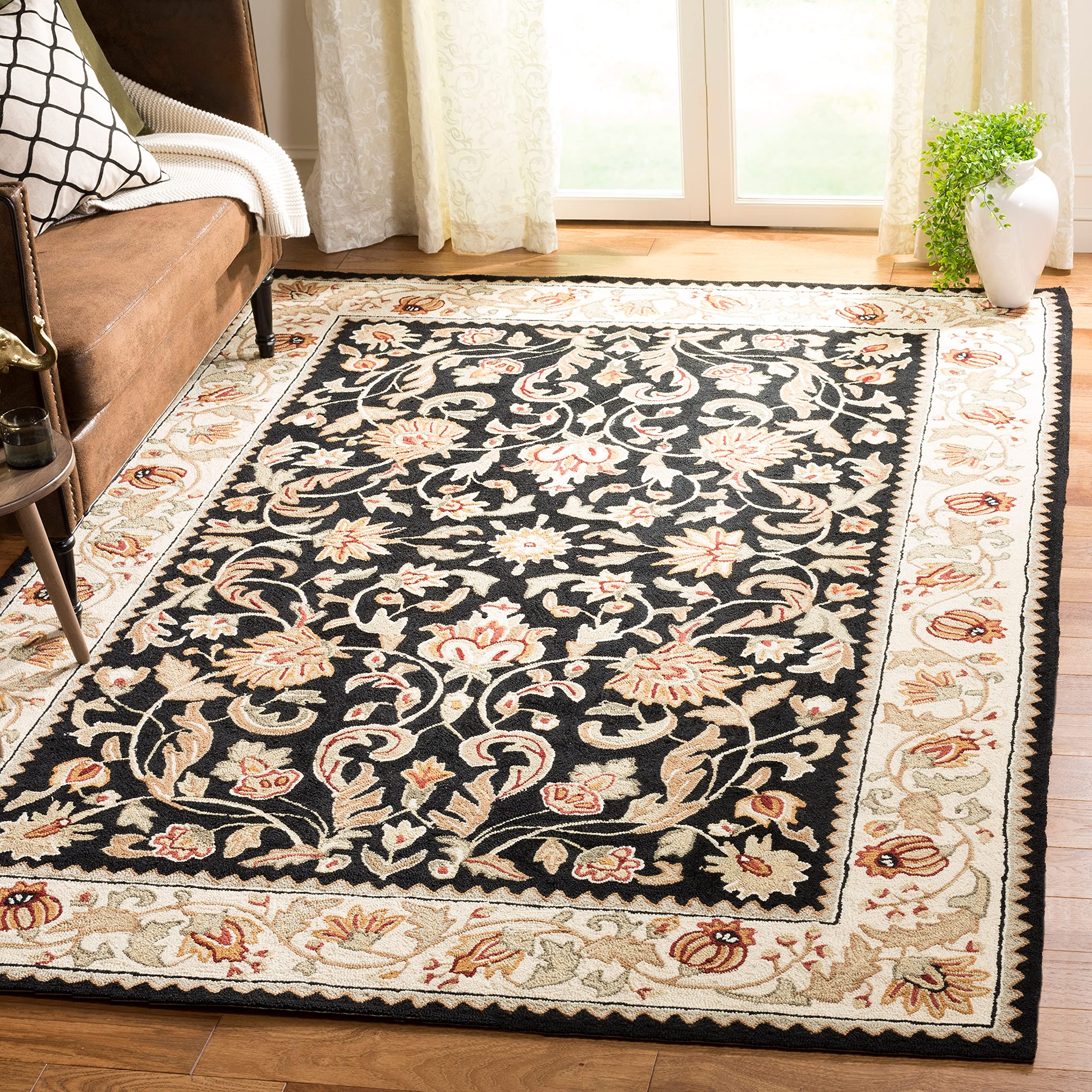 Tapis De Couloir Safavieh Fait Main, Motif Oriental, Ivoire/bordeaux, 2'6 X 8'