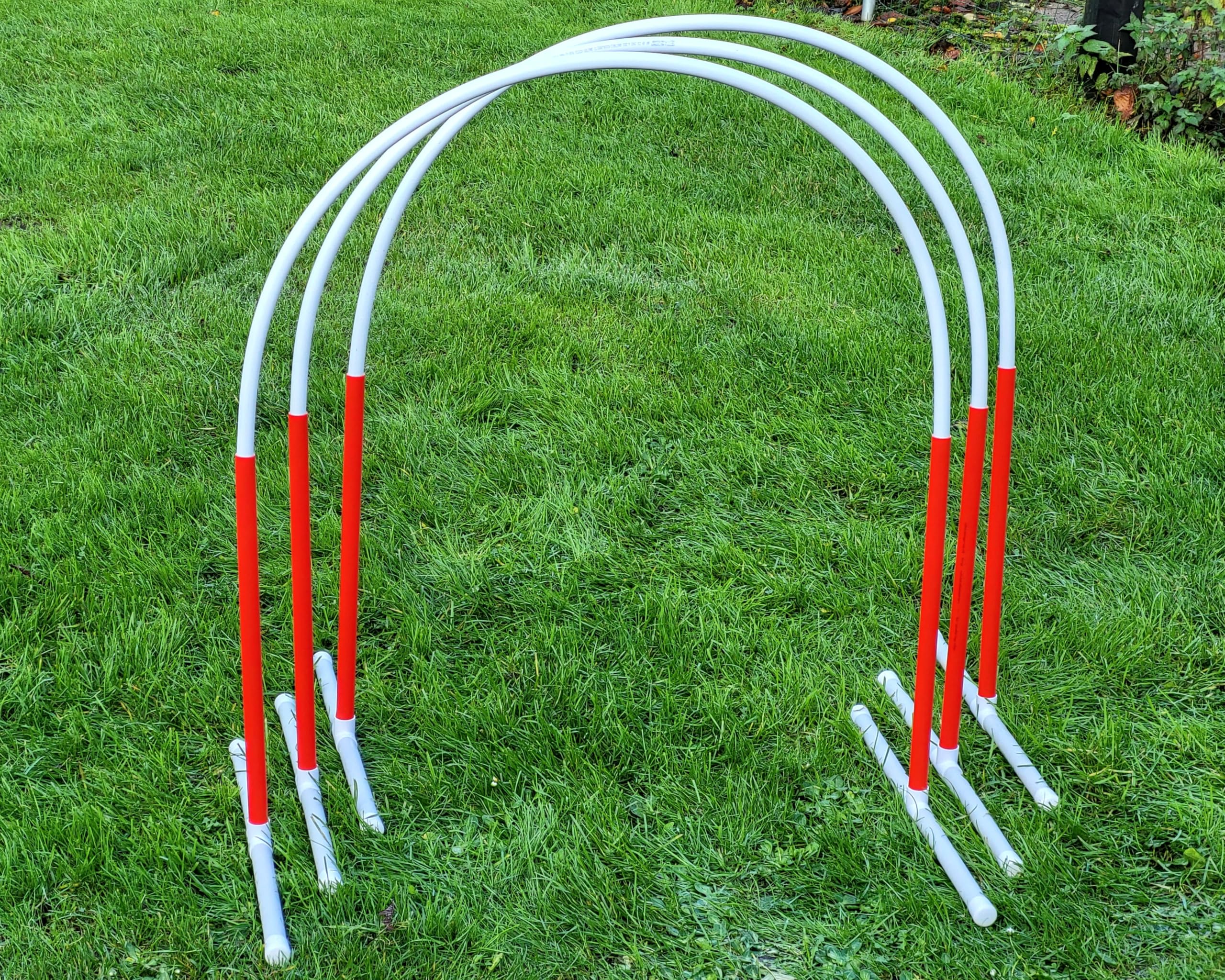 Generisch 3 NADAC Hoopers Bögen mit Ständer (rot), VDH Konform, Fun-Hoopers