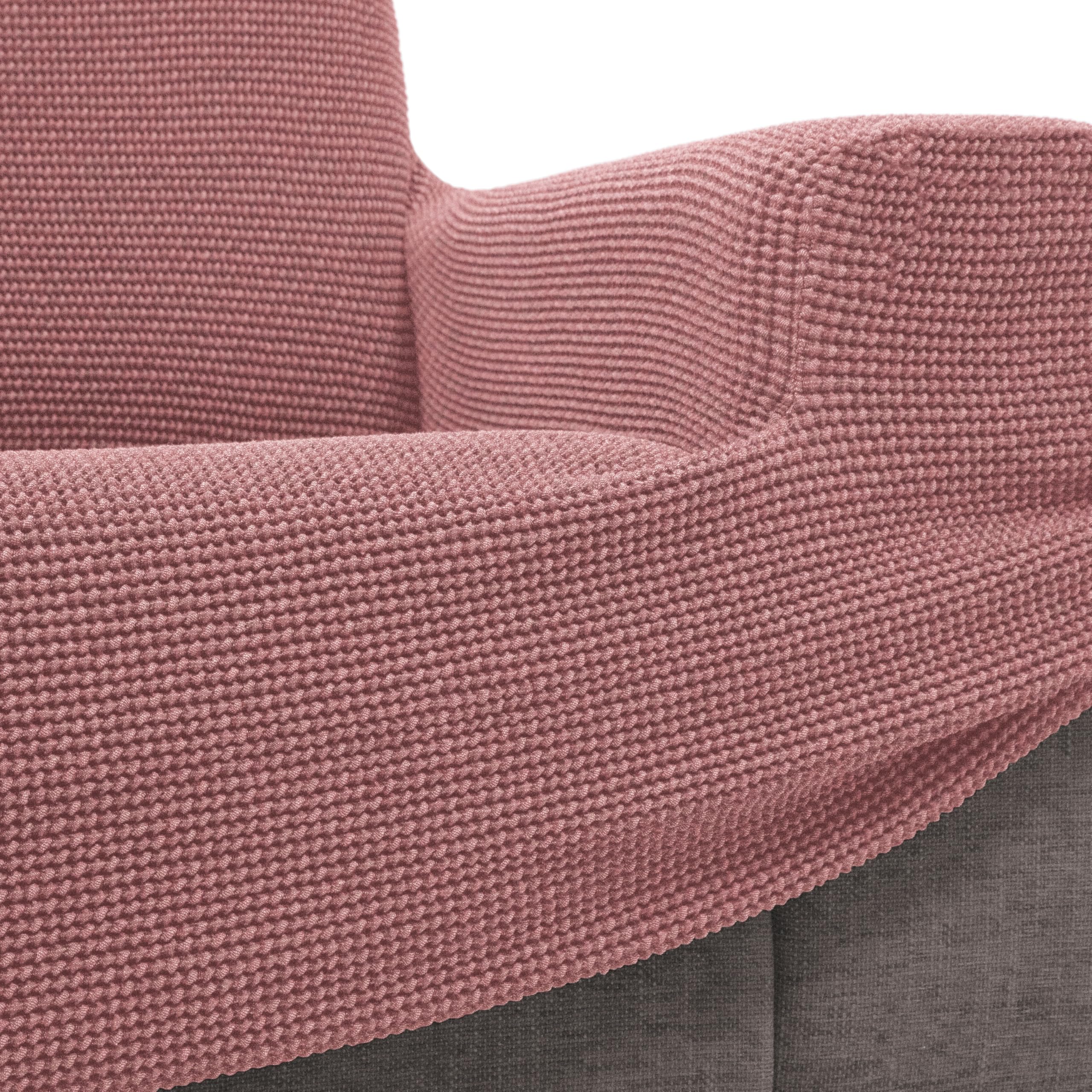 MAXIFUNDAS Funda Chaise Longue Relive Brazo Derecho Corto Rosa Pastel