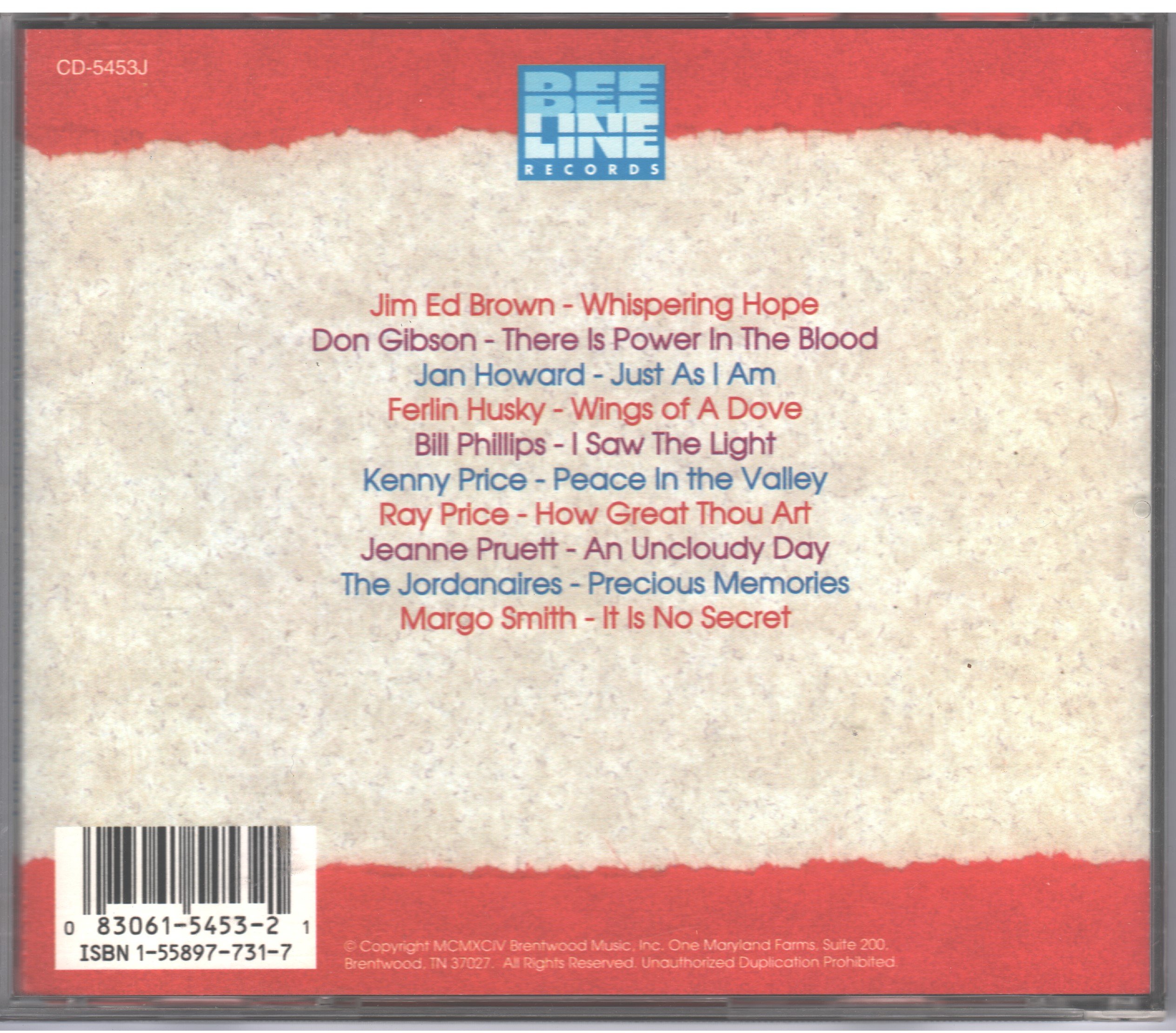 The Best In Christian Country Music CD Vol 1