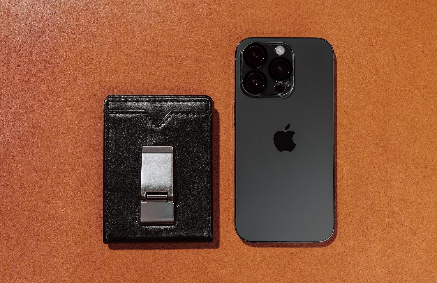 House of Jack Co. Maverick Bifold Money Clip Wallet for Men – Slim Front Pocket Leather Wallet with Metal Cash Clip, Exterior ID Window & Card Holder, Full-Grain Cowhide, Black - Image 5