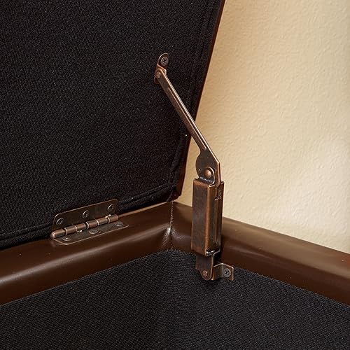 Miniatura 4 de Gabinete Otomano, para almacenamiento, tela color CieloAzulGrisMarrón, Azul (Sky Blue)