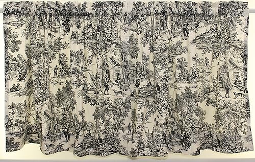 Miniatura 5 de The Curtain Shop Classic Victorian Toile - Par de paneles (68 pulgadas de ancho x 63 pulgadas de largo, color negro)