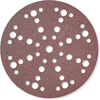 5 Inch Sanding Discs 8 Hole Grit 80/100/120/150/220 10pcs Each Assorted Special Anti Clog Coating Tigershark Paper Gold Line Hook and Loop Dustless Random Orbital Sander Paper