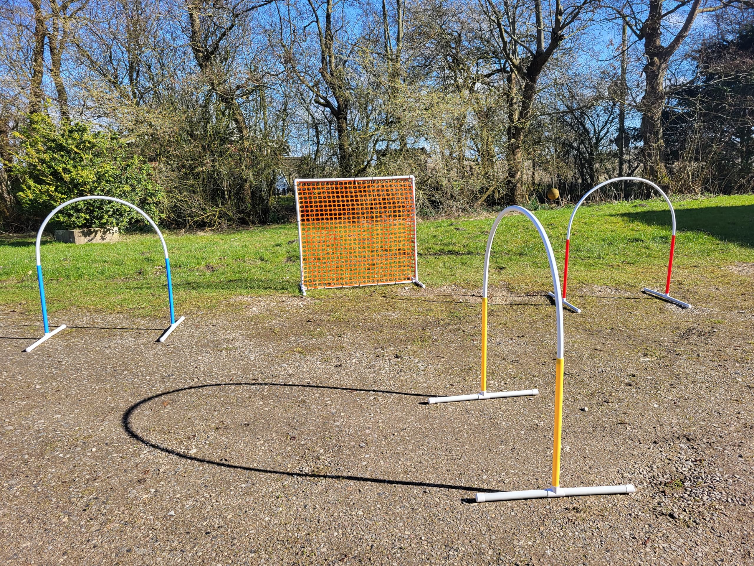 Generisch HOOPERS Agility Combi - Set / 1 Gate / 3 Hoopers Bögen/Gatter/Trennzaun, Hoopers Bogen/aus Kunststoff, NADAC Hoopers, Fun Hoopers, Hundesport