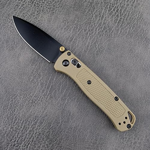 Miniatura 9 de Cuchillo plegable Bugout 533 de 6.5 pulgadas, cuchillo de bolsillo con bloqueo de eje con hoja negra de acero 7Cr17Mov y mango de nailon reforzado