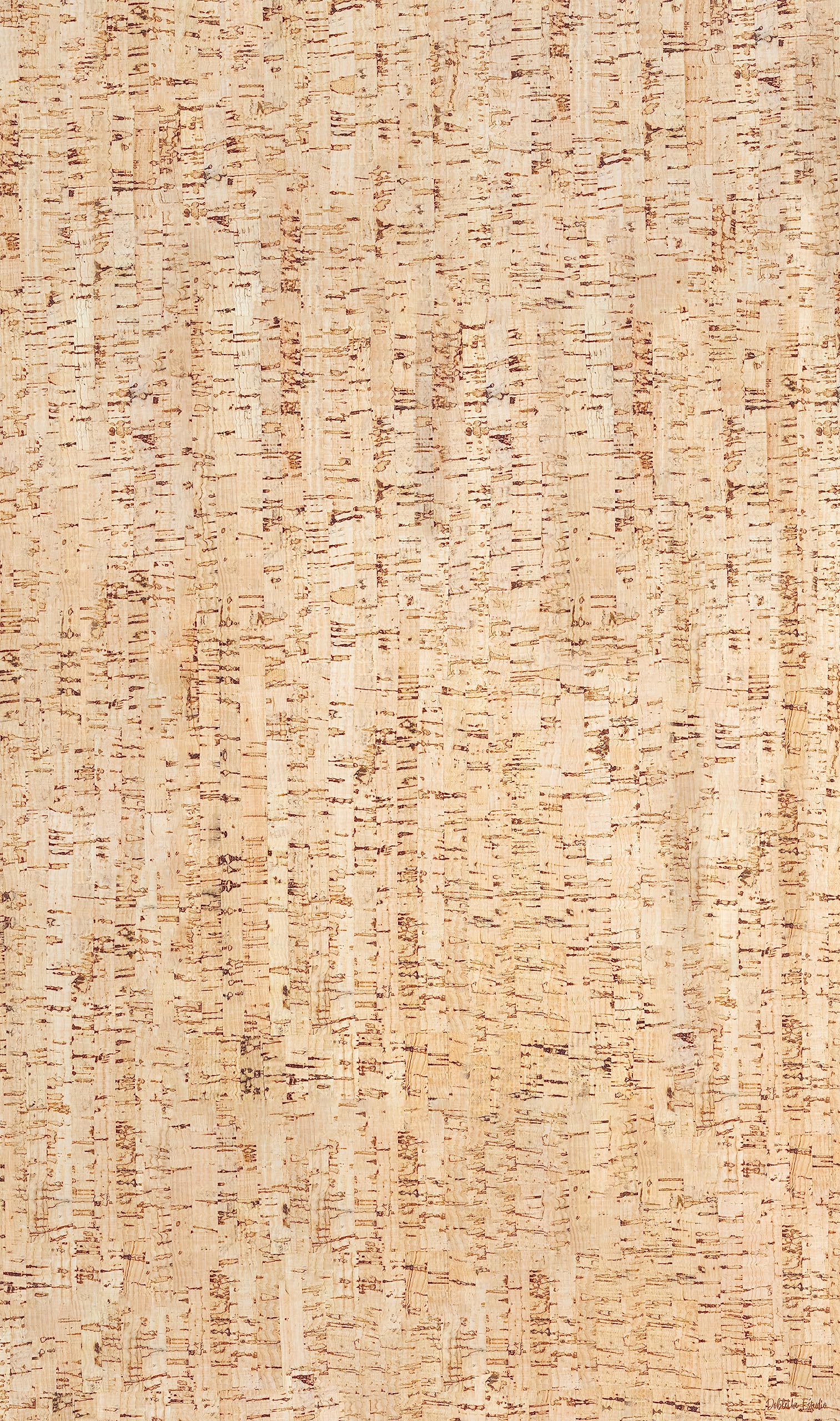 DobleUve Estudio Tapis Vinyle imprimé Liège Naturel | 120x120 cm | Tapis Cuisine | Tapis de Salon Antidérapant Antifongique Ignifuge | Tapis Enfants | Tapis Bain PVC | Tapis PVC