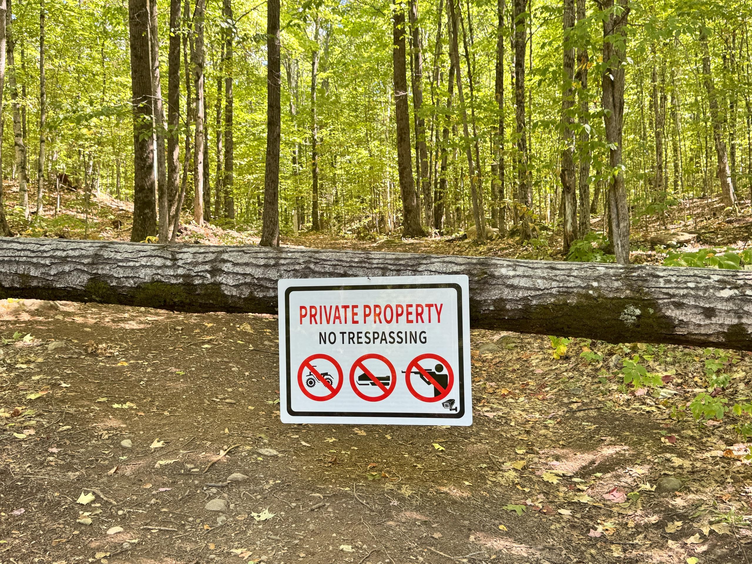 Panneau « No Trespassing » – Propriété privée – 61 x 81 cm en aluminium robuste, panneau de sécurité réfléchissant et résistant aux intempéries pour l'extérieur