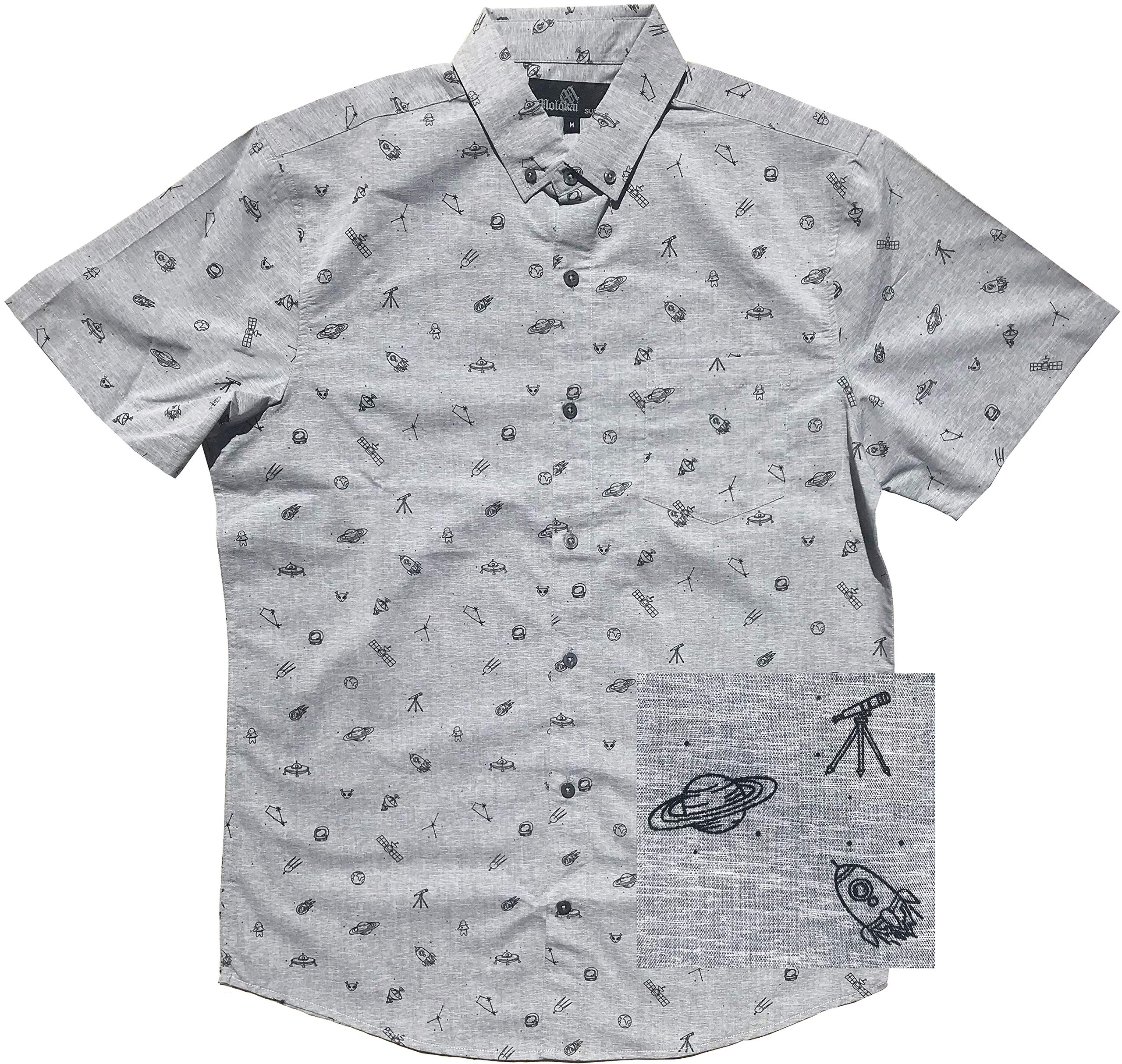 M MOLOKAI SURFMolokai Surf Button Down Slim Fit Hawaiian Short Sleeve Shirts