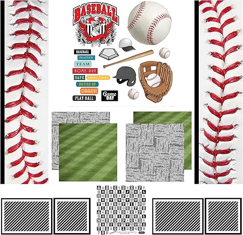 Scrapbook Customs temática de papel Scrapbook Kit, béisbol deporte Papel