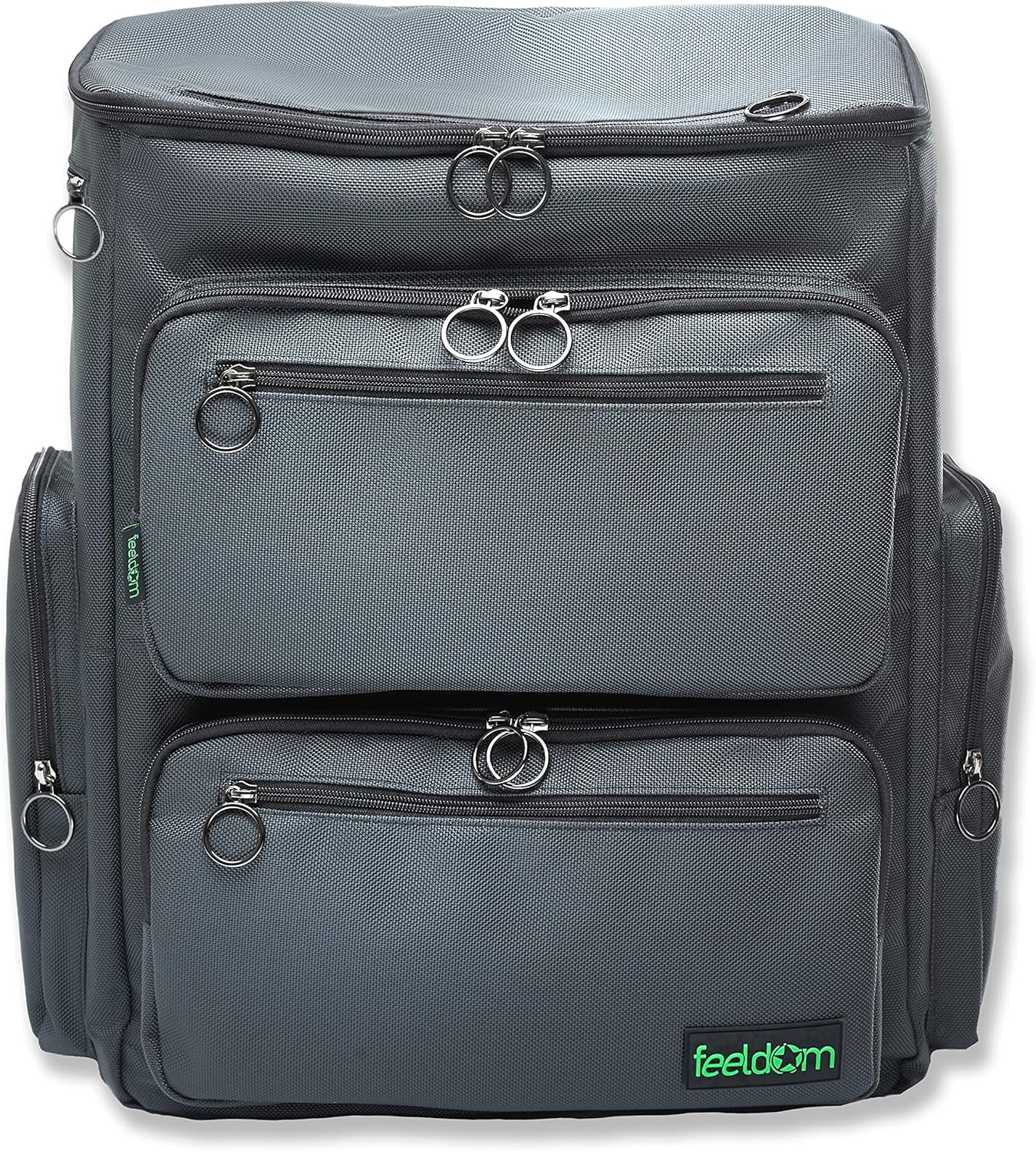 FEELDOM Classic Wheelchair Bag - Large, Charcoal Gray - Fits Scooter, Water Resistant, Extra Storage Space, Durable, Premium Quality, Mobility Gear, Modern Chic Design, EZ Access : Health & Household