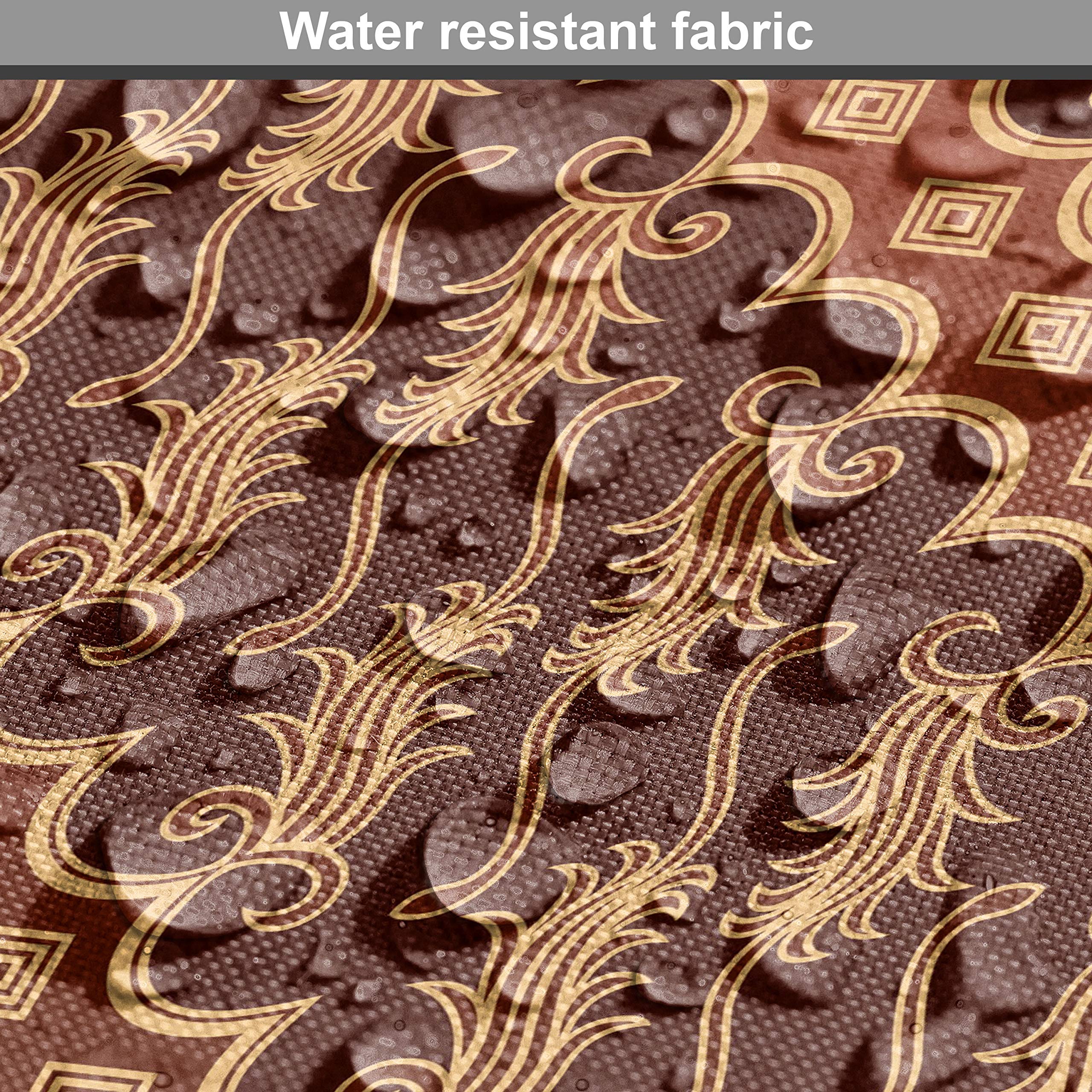 Amazon.co.jp: Ambesonne 茶色の生地 Batik Parang バロン 斜めの模様 