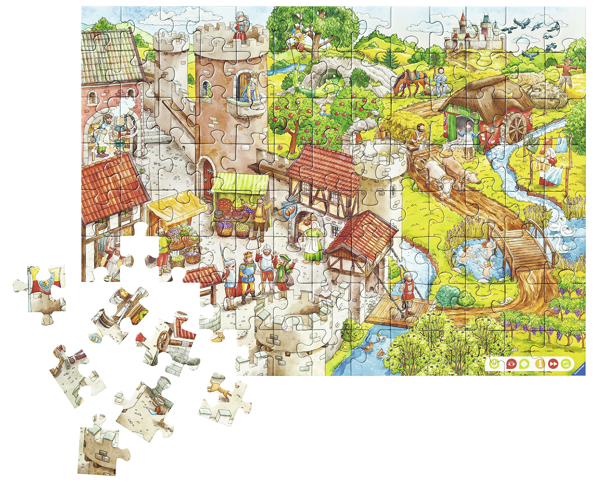 Ravensburger 00516 - tiptoi Puzzeln, Entdecken, Erleben: Die Ritterburg