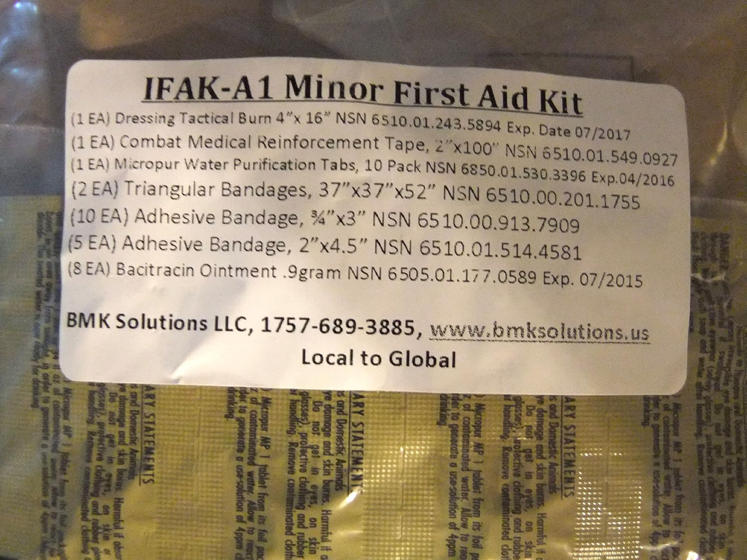 MINOR FIRST AID KIT, USMC