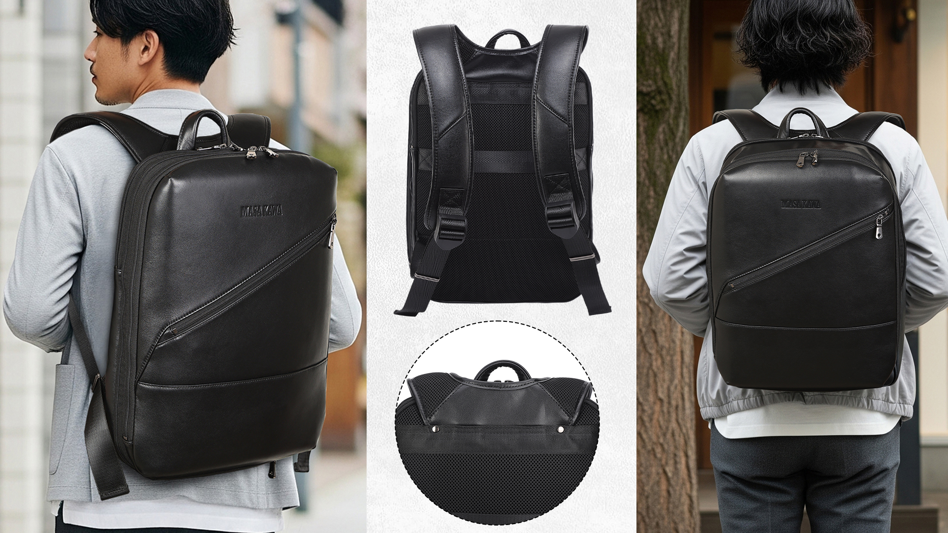 [Masa Kawa] 雅革 薄マチ ビジネスリュック 本革 Amazon.co.jp: [Masa Kawa] 雅革 薄型 ビジネスリュック 本革