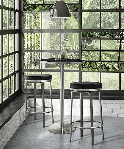 Miniatura 2 de Tov Furniture Pratt Collection - Taburetes de mostrador para interiores y exteriores, juego de 2, color gris